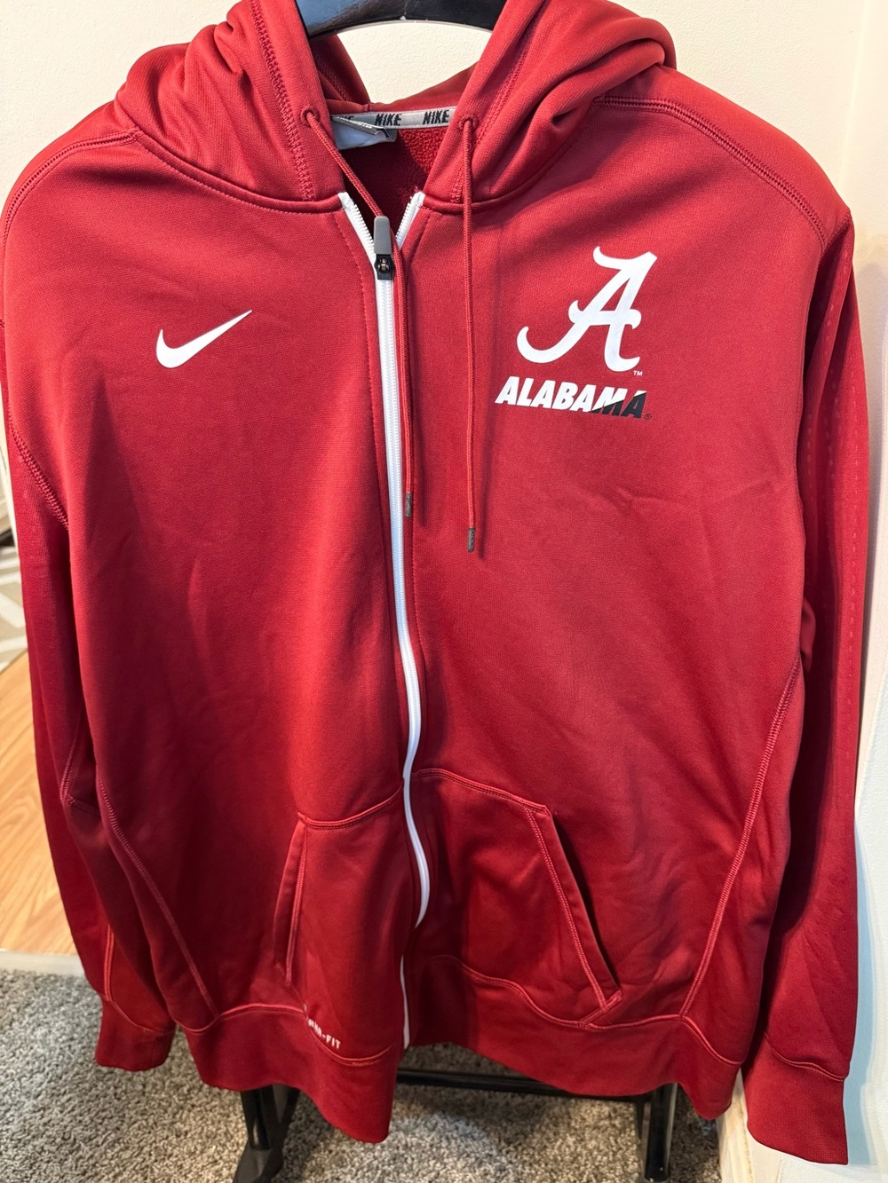Alabama Crimson Tide Nike Therma-Fit Hoodie Mens XXL 2xl Full Zip Sweatshirt